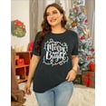thumbnail image 6 of KimSoong Women Merry Christmas Shirt Plus Size Christmas Lights Graphic T-Shirt Xmas Short Sleeve Tees Funny Holiday Tops, 6 of 9