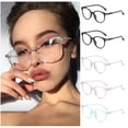 thumbnail image 2 of Gafas De Ordenador Transparente Marco Hombres Mujeres Anti Luz Azul Redondo Bloqueo Ópticas, 2 of 4