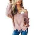 thumbnail image 2 of Aoochasliy Womens Sweaters Clearance Pullover Cardigan Knitted Long Sleevel Tops Blouse, 2 of 3