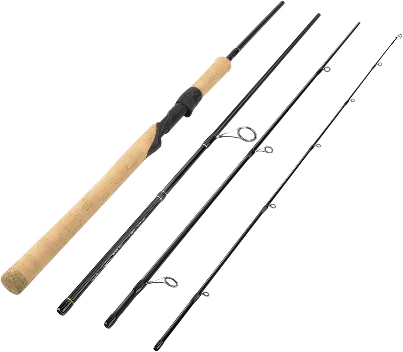 KastKing  Passage Travel Fishing Rods, 4  Pc Pack Rods, Spinning,IM6 Graphite Blank, Ti Oxide LTS Ring Guides-Valiant Eagle