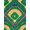 Green Tan Red White, Pattern 4, variant on ODIKA Sport Diamond With Athletic Star Border And Bat Motif Baseball Field Refined for Playroom, Bedroom, Reading Nook, Pet Friendly & Kids Safe Play