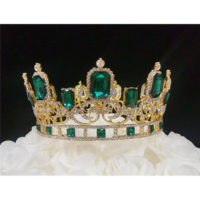 Tian Sweet 34042-EM 11.7 oz Large Emerald King Crown Cake Topper