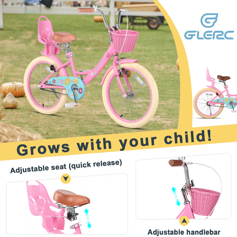Glerc Maggie 20 Inch Girls Bicycle, Princess Style with Doll