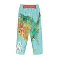 thumbnail image 5 of Goofa USA Tourist Map Printed Soft Pajama Pants for Women, Wide Leg Comfy Casual Lounge Yoga Pants-X-Large, 5 of 9