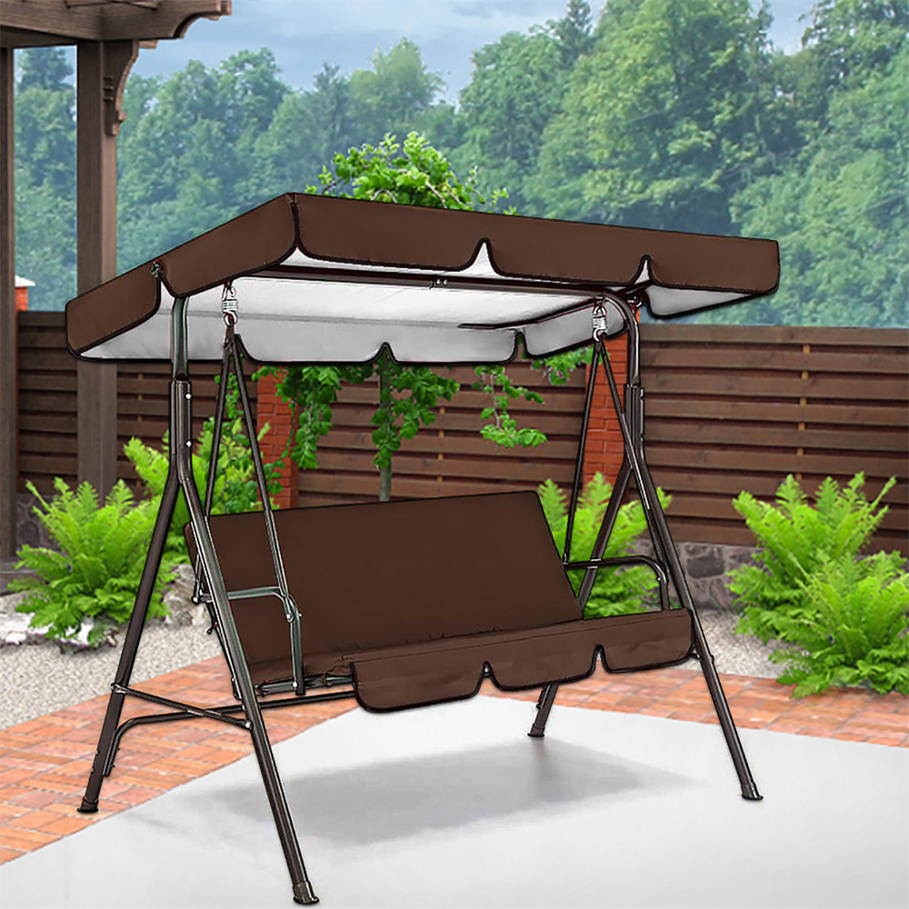 Swing Waterproof Oxford Cloth Canopy, Garden Swing Seat Replacement Canopy, Double Swing Replacement Canopy, Outdoor Patio Ham-mock Swing Seat Cover, 63.96"x44.46"x5.85" ​Swing Canopy Cover - image 4 of 6