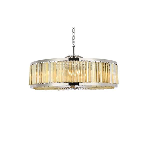 Elegant Lighting Chelsea 44" 10 Light Royal Crystal Pendant Lamp