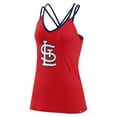 thumbnail image 2 of Women's Fanatics Red St. Louis Cardinals Barrel It Up Cross Back V-Neck Tank Top, 2 of 3