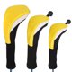 thumbnail image 1 of 8X Golf Club Head Covers Set Long Neck Driver Fairway Woods Headcover yellow and white, 1 of 4
