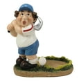 thumbnail image 2 of Cartoon Fat Golfer At Golf Driving Range Swinging Club Wine Holder Figurine, 2 of 5