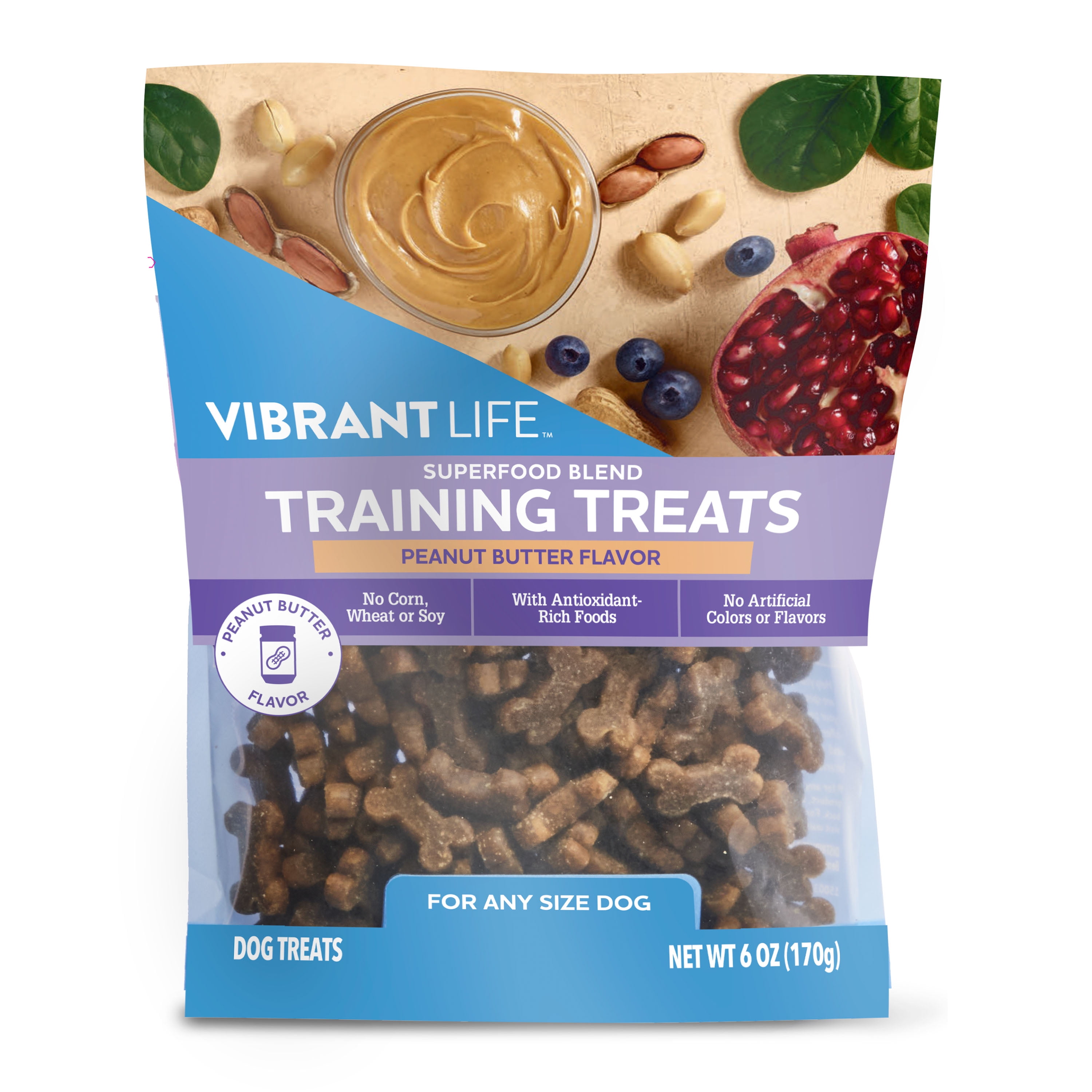 Vibrant Life Superfood Blend Peanut Butter Flavor Training Treats for