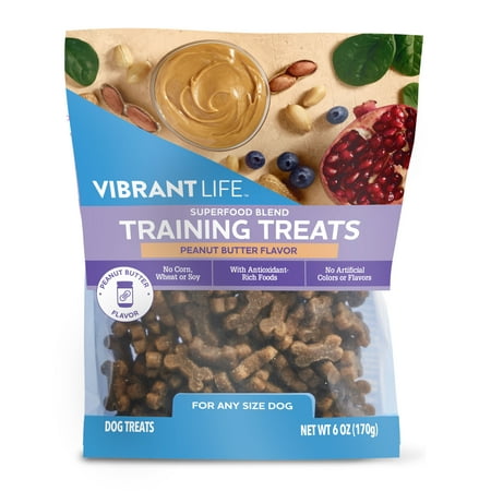 Vibrant Life Superfood Blend Training Treats, Peanut Butter Flavor, 9 oz