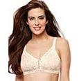 thumbnail image 2 of Women's Bali DF0044 Double Support Soft Touch Wirefree Bra (Ivory Tonal Floral 38DD), 2 of 3
