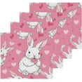 thumbnail image 2 of Easter Bunny Washcloths Set of 4-12 x 12 inch Pure Cotton Wash Cloth Highly Absorbent and Soft Fingertip Towels Face Cloths for Bath, Spa Wash cloth, 2 of 7