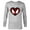 Athletic Heather, variant on Marvel Ultimate Spider-Man Miles Morales Heart Mask Logo - Long Sleeve T-Shirt for Men - Customized-White