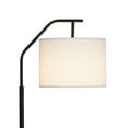 thumbnail image 5 of Mainstays 62" Black Metal Angled Downbridge Floor Lamp with Linen Shade, 5 of 8