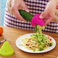 thumbnail image 2 of maskred Gadget de Légumes Outils de Coupe Trancheuse en Spirale Râpe à Carottes Kit de Cuisine rose Rouge, 2 of 6