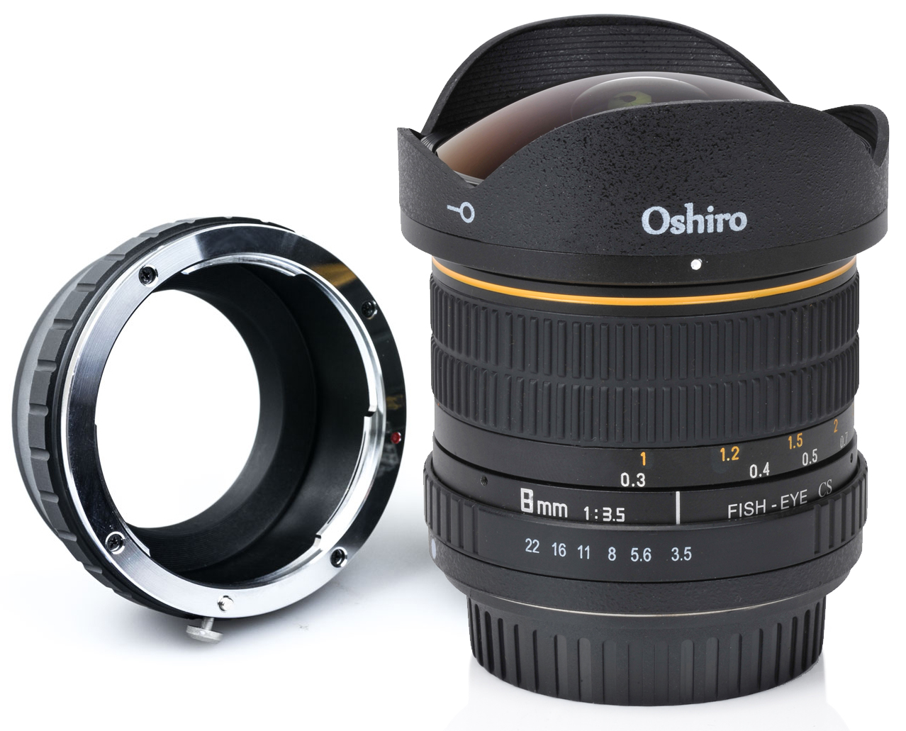 Oshiro 8mm f/3.5 LD UNC AL Wide Angle Fisheye Lens for Olympus PEN E-M1, E-M5, E-M10, E-PL7, E-P5, E-PL5, E-PM2, E-P1, E-P2, E-PL1, E-PL1s, PL2 Micro Four Thirds Mirrorless Digital Cameras - image 1 of 7