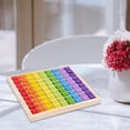 thumbnail image 3 of Bandeja de madera para tablas de multiplicar, juguetes matemáticos, regalo para niños 99 colorido, 3 of 8