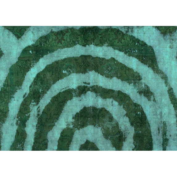 Ahgly Company Indoor Rectangle Abstract Turquoise Blue Modern Area Rugs, 8' x 10'