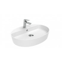 Ws Bath Collections Lago 161 Lago 23-5/8" Oval Ceramic Vessel Bathroom Sink - White