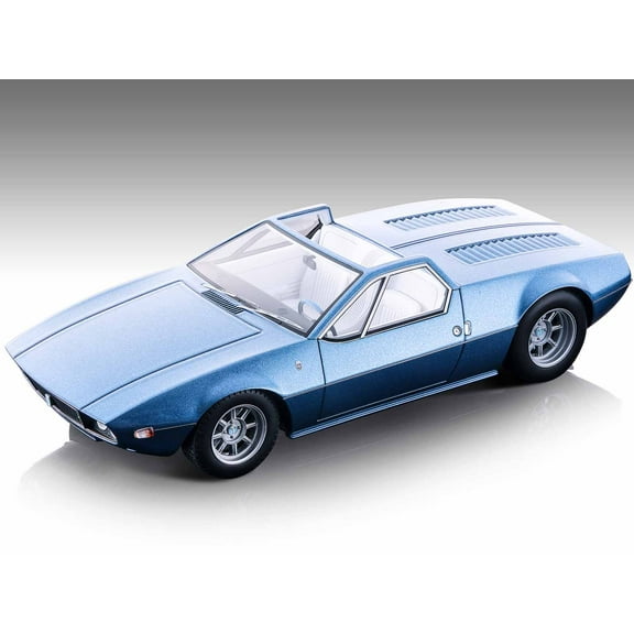 1966 De Tomaso Mangusta Spyder Blue Metallic Limited Edition to 40 pieces Worldwide 1/18 Model Car by Tecnomodel