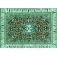 thumbnail image 1 of Ahgly Company Indoor Rectangle Abstract Turquoise Blue Modern Area Rugs, 2' x 3', 1 of 4