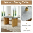 thumbnail image 6 of Modern Rectangular Table With Cement-grey Top And Large Legs For Kitchen, Dining Living Room Ultra-modern Design Support Comfort, 6 of 6