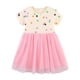 thumbnail image 1 of Odeerbi Niñas Verano Vestido de Algodón de Puntos Imprimir Tul Vestido de Los Niños Polka Vestido de Manga Corta, 1 of 6