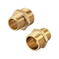 thumbnail image 4 of Pipe Fitting Reducing Hex Nipple 1/4" x 3/8" G Male Pipe Brass Fitting 4pcs, 4 of 5