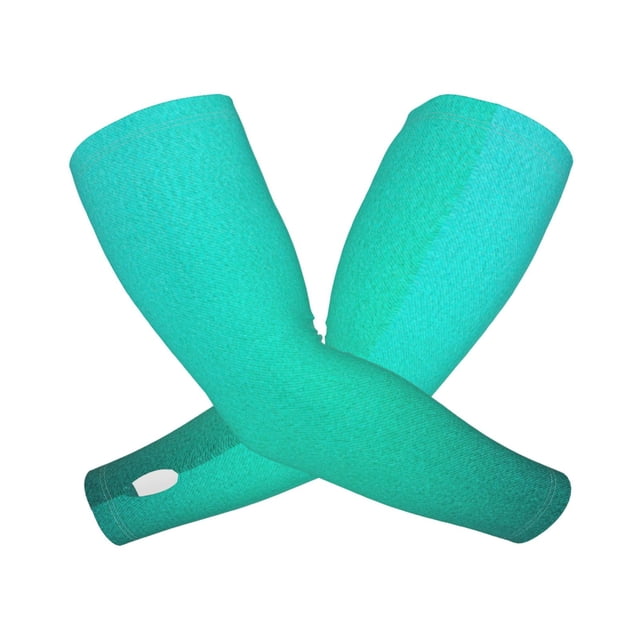 Balery Turquoise Light Blue Mangas Refrescantes para Brazos para Hombre y Mujer – Transpirables y Absorbentes de Humedad para Mujeres, Hombres y Niños