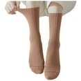 thumbnail image 2 of Rciityk Women's Crew Socks Casual Socks LightWeight Thin Casual Calf Socks Solid Color Socks, 2 of 7