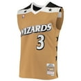 thumbnail image 2 of Men's Mitchell & Ness Caron Butler Gold Washington Wizards 2001/02 Hardwood Classics Swingman Jersey, 2 of 3