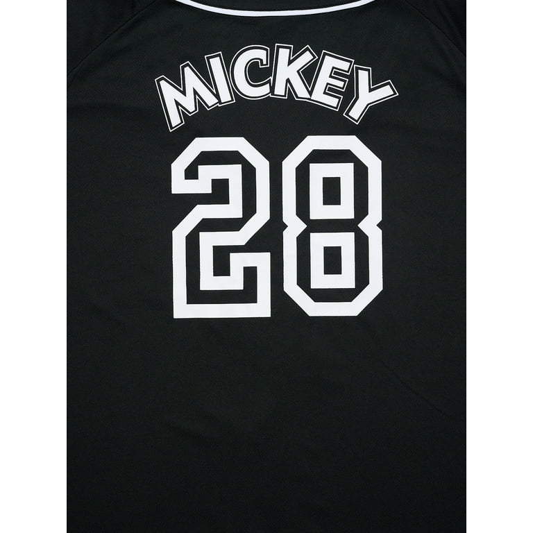 Women's Plus Size Mickey Mouse Baseball Jersey Shirt Buttons (Size