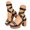 Black, variant on YLYL Women Platform Sandals Chunky Block Heel Multi Strap Adjustable Ankle Buckle Open Toe Punk Rock Summer Dress Shoes