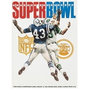 1969 Jets vs Colts 22" x 30" Canvas Super Bowl III Program