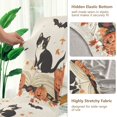 thumbnail image 5 of Yayeee 4 Pack Dining Chair Covers Stretch Parson Chairs Slipcovers Seat Protector, Gray Cartoon Halloween Cat, 5 of 6