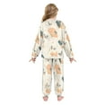thumbnail image 3 of Fluffy Pajamas Set Fuzzy Winter Warm Pj Sets Pullover Tops and Long Pants Chinese Fans Pattern Small, 3 of 8
