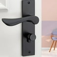 thumbnail image 2 of Door Lock Door Handle With Key Box And Complete Lock Set Matt Black Furniture, 2 of 8
