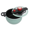 thumbnail image 1 of 7L Anti Stick Micro Pressure Cooker, Binaural Clip Pressure Canner, Soup Meat Slow Cooker with Visual Pot Lid, Multifunctional Rice Cooker for Induction Cooker Gas Range, 1 of 8