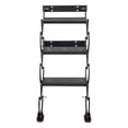 thumbnail image 5 of Black Pull Down Attic Ladder 3-Steps, Retractable Folding Stairs with Armrests, Telescoping Step Ladders, Wall-Mounted Retractable Ladder, 29.5 in Height for Loft, Garage, Warehouse, 5 of 15