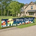 thumbnail image 6 of Winter Theme Christmas Banner Snowy Scene Xmas Banner Santa Sleigh Reindeer Pattern Holiday Banner for Christmas Party Winter Celebration Holiday Decoration, 6 of 9