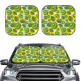 thumbnail image 2 of Wukai Watercolor Kiwi Fruits Summer Print Windshield Sun Shade, Car Front Window Shades Sunshade Cover Sun Visor Shield Block Automotive Interior Protector Blocks UV Rays-Small, 2 of 6