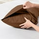 thumbnail image 4 of Funda de Almohada Refrescante para Quienes Duermen con Calor y Sudan Por La Noche | Poliéster Transpirable | Funda de Almohada de Terciopelo Suave y Larga | Paquete de 2 (Blanco, 48 X 74 Cm), 4 of 6