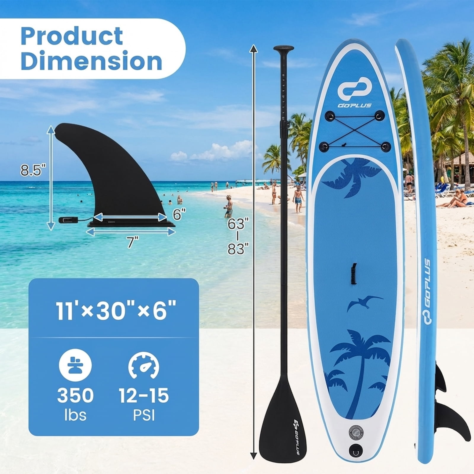 Airfind Inflatable Stand Up Paddle Board with Accessories-L