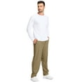 thumbnail image 6 of Tyhengta Mens Pants Athletic Open Bottom Running Pants Mesh Mens Sweatpants with Pockets Khaki/Black M, 6 of 9