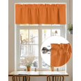 thumbnail image 7 of Orange Valances for Windows Solid Color Valance Rod Pocket Light Filtering Short Window Treatments Curtains for Kitchen Bathroom Living Room Bedroom, 1 Panel, 42 x 18 Inch, 7 of 7
