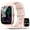Pink, variant on Smart Watch for Men Women, 1.85" Smartwatch with Bluetooth Call, Fitness Tracker, 100+ Sports Modes, IP68 Waterproof Smart Watch Compatible with Android iOS, Black