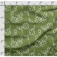 thumbnail image 2 of Soimoi Geometrical Printed, Cotton Fleece, Fabric by The Yard Sewing DIY Stretch Fabric 56 Inches Wide, WarmFabric for Hats, Coats, Gloves, Blankets, Green, 2 of 5