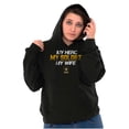 thumbnail image 4 of US Army Logo My Wife Hero Soldier Hoodie Hooded Sweatshirt Men Brisco Brands X, 4 of 6