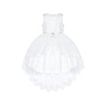 thumbnail image 1 of Flower Girl Dress Lace Hi-low Skirt Off White Wedding Pageant 8 Years, 1 of 8